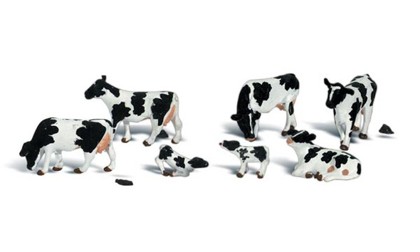 WOODLAND SCENICS - Holstein Cows N Scale Figures (A2187) 724771021872