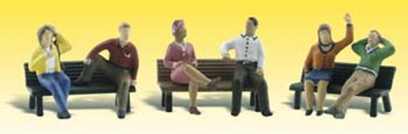 WOODLAND SCENICS - N People On Benches - Train Figures (N Scale) (A2206) 724771022060