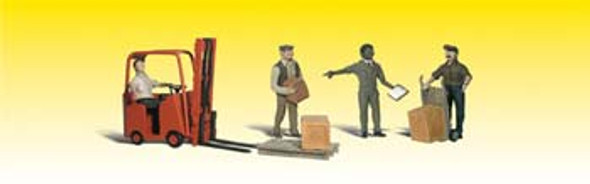 WOODLAND SCENICS - O Scale Workers w/ Forklift Figures (A2744) 724771027447