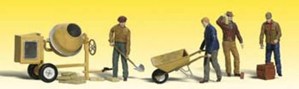 WOODLAND SCENICS - O Scale Masonry Workers Miniature Figures Set (A2753) 724771027539