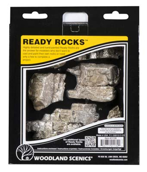 WOODLAND SCENICS - Ready Rocks 13 Hand Painted Plaster Outcropping Rocks (C1139) 724771011392