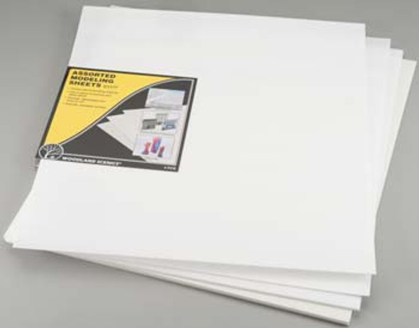 WOODLAND SCENICS - C1177 Modeling Sheets, Assorted Foam Sheet Stock (4) 724771011774