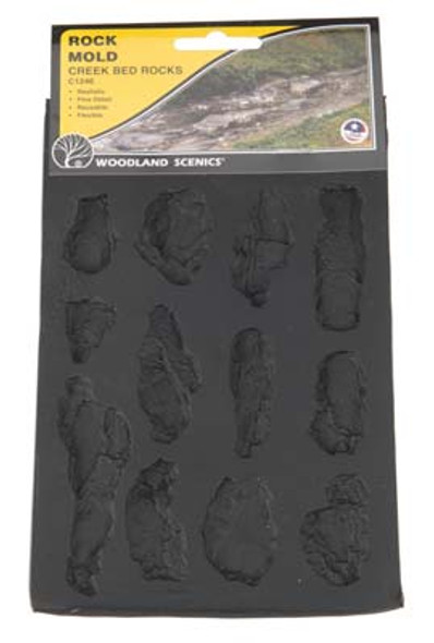 WOODLAND SCENICS - 1 Silicone Rock Mold Creek Bed Rocks (C1246) 724771012467