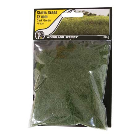 WOODLAND SCENICS - Static Grass Dark Green 12mm - (FS625) 724771006251
