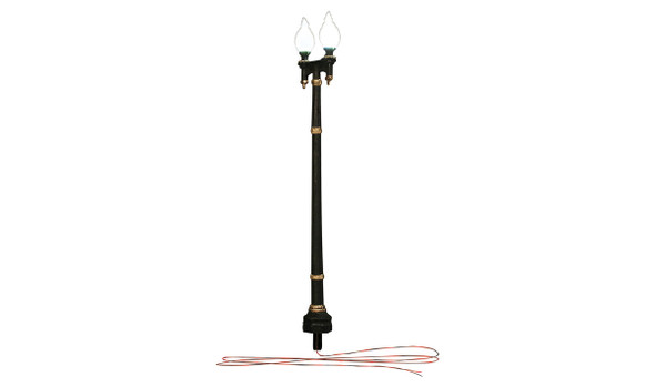 WOODLAND SCENICS - N Scale Street Lights Double Lamp Post LED (3) (JP5640) 724771056409