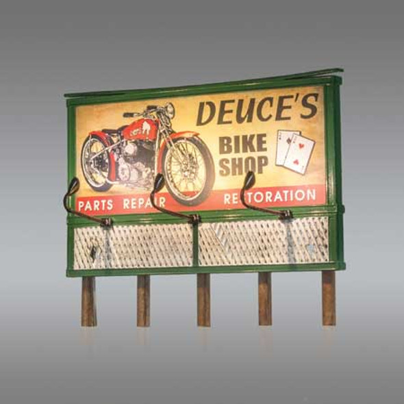 WOODLAND SCENICS - Deuce's Parts & Repair - HO Scale Light Up Billboard - (JP5792) 724771057925