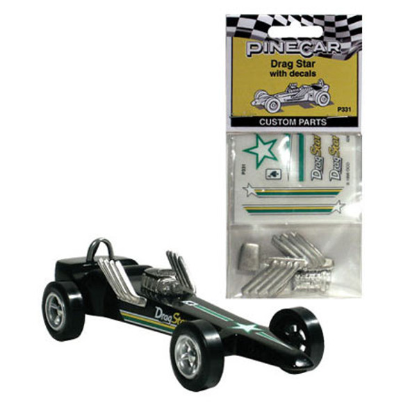 PINECAR - Custom Drag Star' for Pinecar / Pinewood Derby Cars (P331) 724771003311