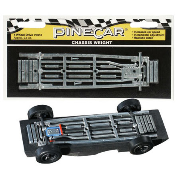 PINECAR - FR Wheel Chassis Weight' for Pinecar / Pinewood Derby Cars (P3910) 724771039105