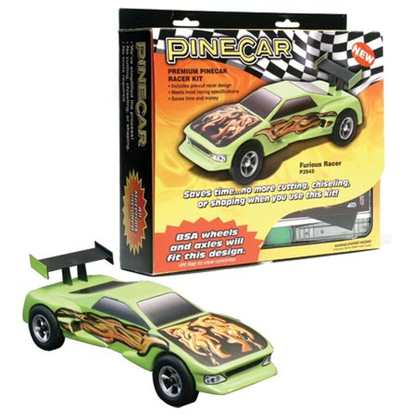 PINECAR - Premium Furious Racer Kit' for Pinecar / Pinewood Derby Cars (P3945) 724771039457