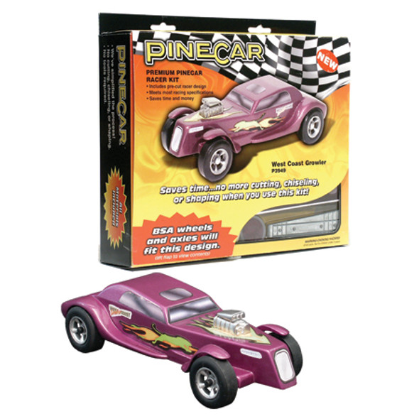 PINECAR - Premium West Coast Growler Racer Kit' for Pinecar / Pinewood Derby Cars (P3949) 724771039495