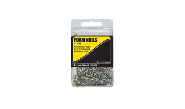 WOODLAND SCENICS - Foam "T" Nails (2", 75 pcs) (ST1432) 724771014324