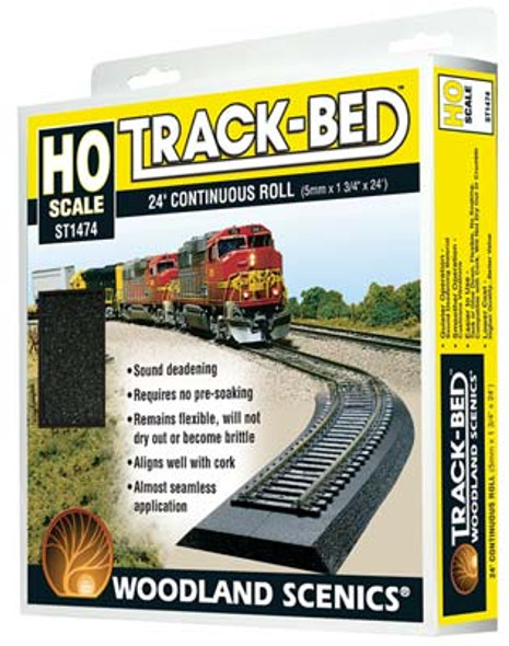 WOODLAND SCENICS - HO Track-Bed Roll 24 - Train Roadbed (HO Scale) (ST1474) 724771014744