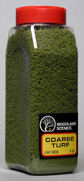 WOODLAND SCENICS - Coarse Turf Shaker Light Green/50 cu. in. - Train Set Scenery (All Scales) (T1363) 724771013631