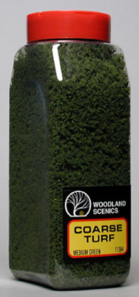 WOODLAND SCENICS - Coarse Turf Shaker Medium Green/50 cu. in. - Train Set Scenery (All Scales) (T1364) 724771013648