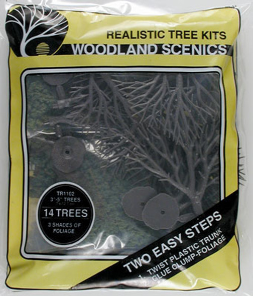 WOODLAND SCENICS - Deciduous Tree Kit Medium (14) - Train Set Scenery (All Scales) (TR1102) 724771011026
