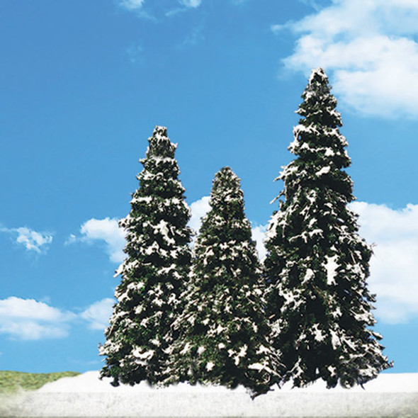 WOODLAND SCENICS - Classic Trees - Snow Dusted 2.5-4" (5 pack of scale miniature trees) (TR3567) 724771035671