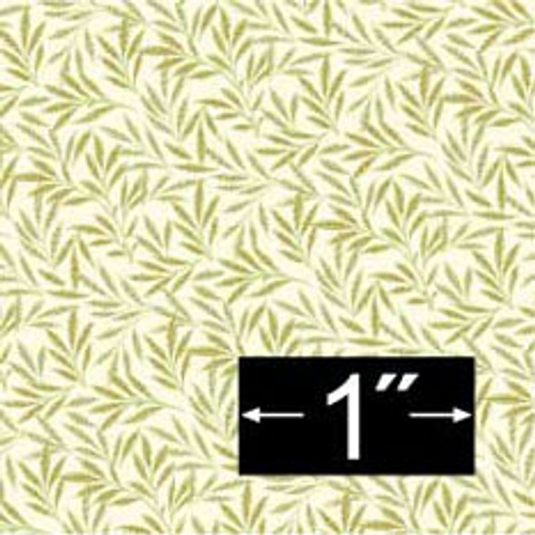 BRODNAX PRINTS - 1 Inch Scale Dollhouse Miniature - Wallpaper: Willow - PACK OF 3 SHEETS (BP1AC101)