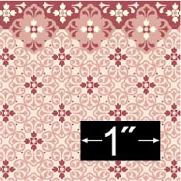 BRODNAX PRINTS - 1 Inch Scale Dollhouse Miniature - Wallpaper: Nellie - PACK OF 3 SHEETS (BP1ED103)
