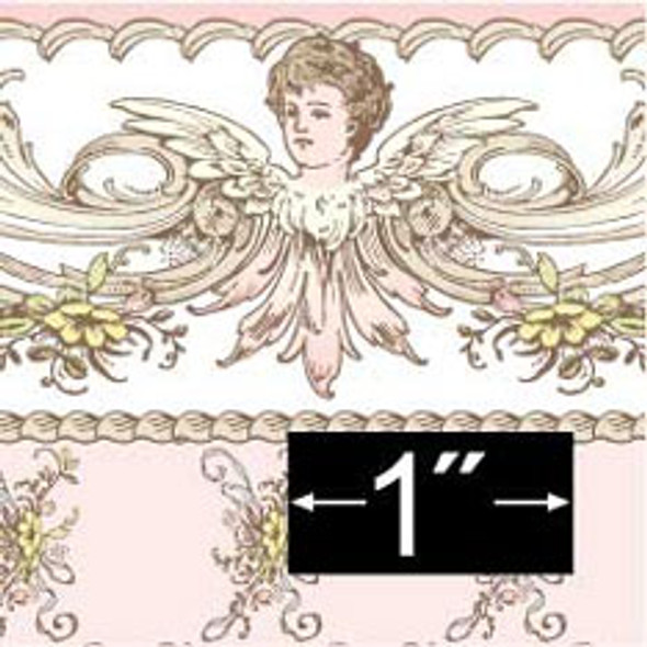 BRODNAX PRINTS - 1 Inch Scale Dollhouse Miniature - Wallpaper: St Elizabeth Pink - PACK OF 3 SHEETS (BP1ED108P)
