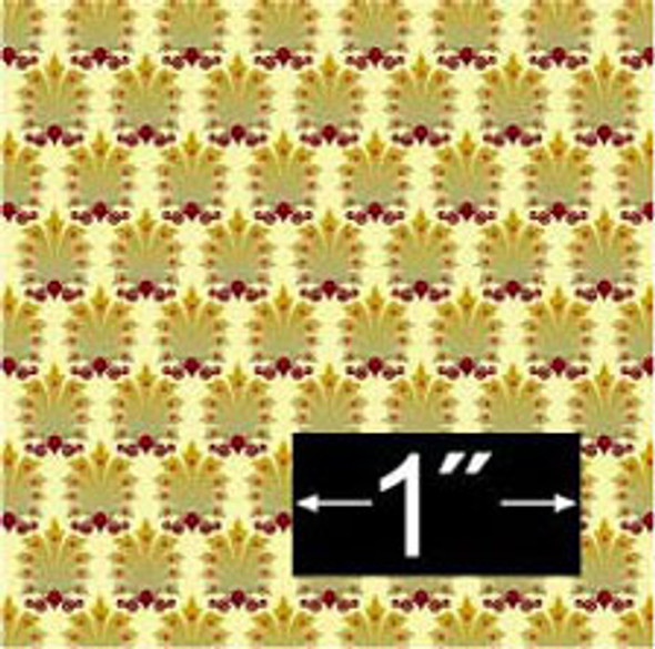 BRODNAX PRINTS - 1 Inch Scale Dollhouse Miniature - Wallpaper: Wainwright - PACK OF 3 SHEETS (BP1VT310)