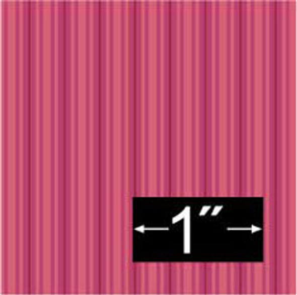 BRODNAX PRINTS - 1 Inch Scale Dollhouse Miniature - Wallpaper: Gathering Stripe Red - PACK OF 3 SHEETS (BP1VT343)