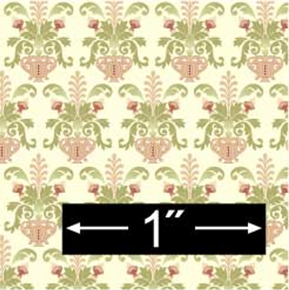 BRODNAX PRINTS - Half Scale (1/2" Scale) Dollhouse Miniature - Wallpaper: Alexandria - PACK OF 3 SHEETS (BPHED104)