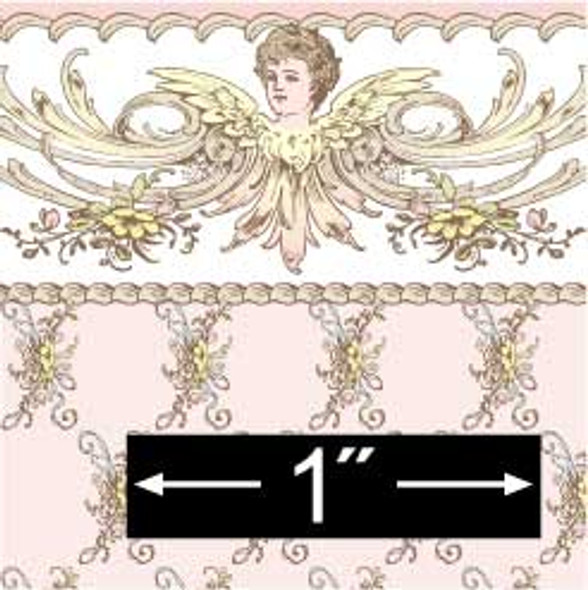 BRODNAX PRINTS - Half Scale (1/2" Scale) Dollhouse Miniature - Wallpaper: St Elizabeth Pink - PACK OF 3 SHEETS (BPHED108P)