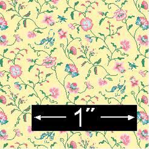 BRODNAX PRINTS - Half Scale (1/2" Scale) Dollhouse Miniature - Wallpaper: Papillon Raspberry - PACK OF 3 SHEETS (BPHFR216)