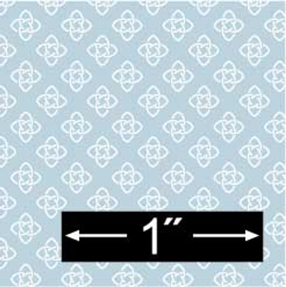 BRODNAX PRINTS - Half Scale (1/2" Scale) Dollhouse Miniature - Wallpaper: Celtic Blue - PACK OF 3 SHEETS (BPHKT402B)