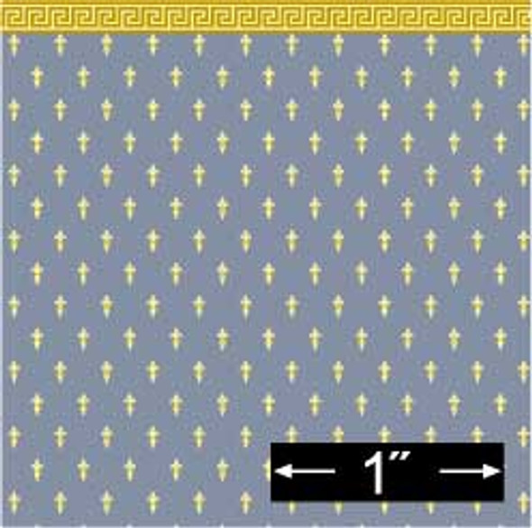 BRODNAX PRINTS - Half Scale (1/2" Scale) Dollhouse Miniature - Wallpaper: Napoleon - PACK OF 3 SHEETS (BPHNE101)