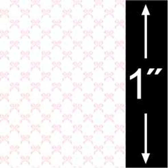 BRODNAX PRINTS - Quarter Inch Scale (1/4" Scale) Dollhouse Miniature - Wallpaper: Bows Rose - PACK OF 3 SHEETS (BPQCH101R)