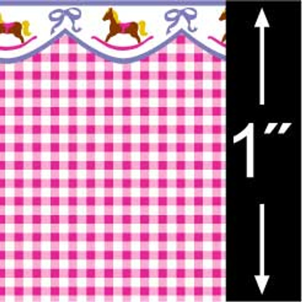 BRODNAX PRINTS - Quarter Inch Scale (1/4" Scale) Dollhouse Miniature - Wallpaper: Hobby Horse - PACK OF 3 SHEETS (BPQCH105)