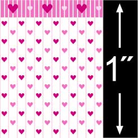 BRODNAX PRINTS - Quarter Inch Scale (1/4" Scale) Dollhouse Miniature - Wallpaper: Sweethearts - PACK OF 3 SHEETS (BPQCT106)