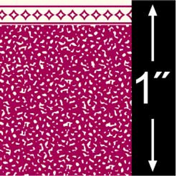 BRODNAX PRINTS - Quarter Inch Scale (1/4" Scale) Dollhouse Miniature - Wallpaper: Crackle Garnet - PACK OF 3 SHEETS (BPQGE109G)