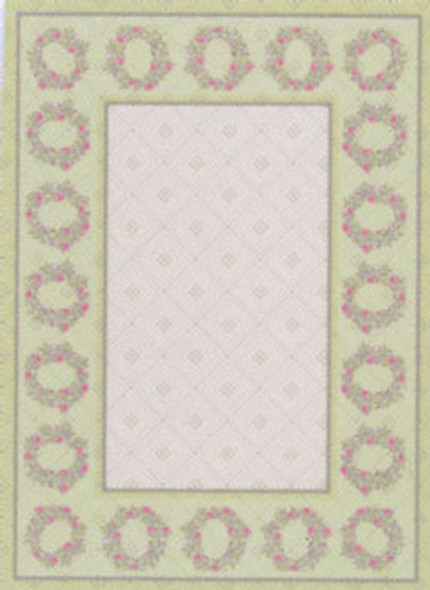 BRODNAX PRINTS - 1/2 Scale Cherry Blossom Rug Dollhouse Miniature (RG234)