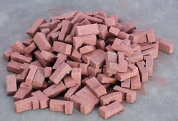 ANDI MINI BRICK - 1 Inch Scale Dollhouse Miniature - Red Blend Brick Corner 125 Pieces (AAM0180C)