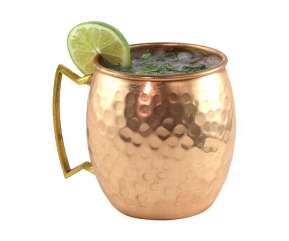 ZEE'S CREATIONS - Moscow Mule Hammered Copper Mug with Brass Handle 20 oz (AC6001) 817441016022