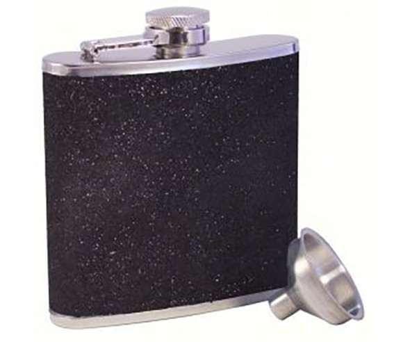 BELLA VITA - AF6 Glitter Black Stainless Steel Flask (AF6GLITTERBLACK) 822372740038
