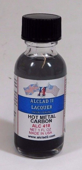 ALCLAD - Alclad Hot Metal Carbon Finish Lacquer Paint, Bottle 1 oz (418) 853328004188