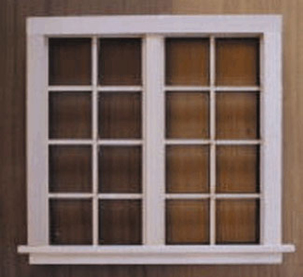 ALESSIO - 1" Scale 4 Over 4 Double Window Dollhouse Miniature (434)