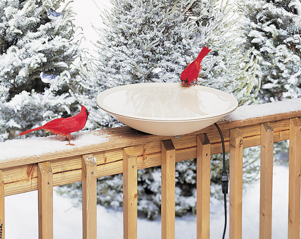 ALLIED PRECISION - Heated Bird Bath (20 in.) with Deck Rail Hardware (ALLIEDPR600) 022102060003