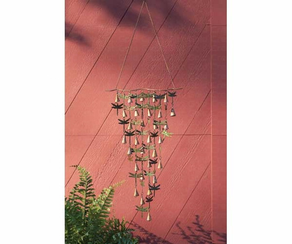 ANCIENT GRAFFITI - Shimmering Bells Dragonflies Wind Chime Garden Decor Hanging (ANCIENTAG1110) 638071778704