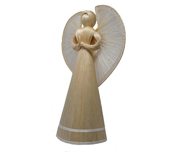 BRUSHART - 14 inch Angel with Ribbon Brush Figurine (ANGEL0139B) 645194200395