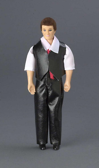 AZTEC - 1 Inch Scale Dollhouse Miniature Doll(s) - Brunette Father With Outfit (AZ00008) 717425800084