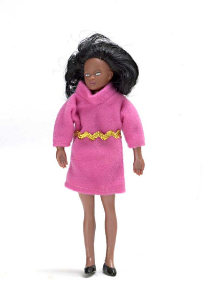AZTEC - 1 Inch Scale Dollhouse Miniature Doll(s) - African American Mother With Outfit (AZ00026) 717425900265