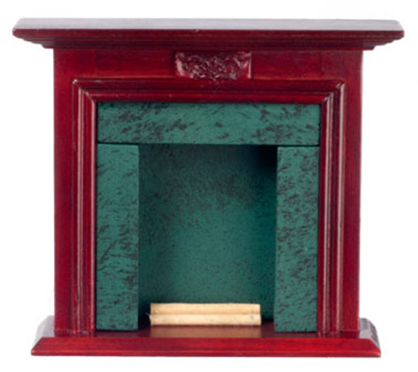 AZTEC - Furniture Fireplace, Mahogany - 1 Inch Scale Dollhouse Miniature (D1117) 717425111708