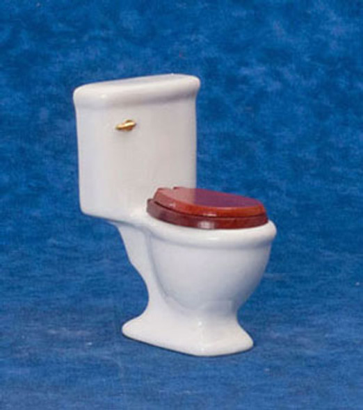 AZTEC - Furniture Toilet, White Porcelain - 1 Inch Scale Dollhouse Miniature (D6405T) 717425164056