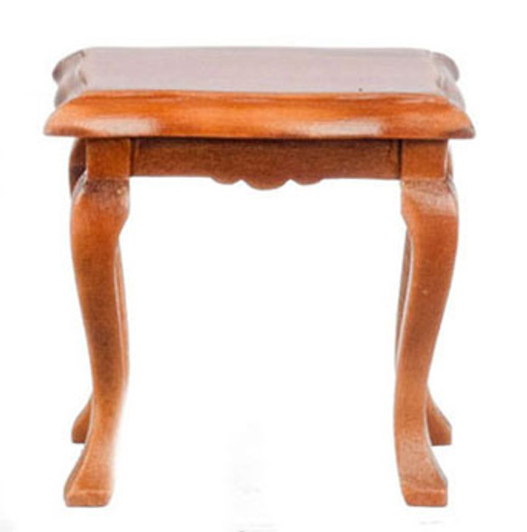 AZTEC - Furniture Side Table, Walnut - 1 Inch Scale Dollhouse Miniature (D6839) 717425068392