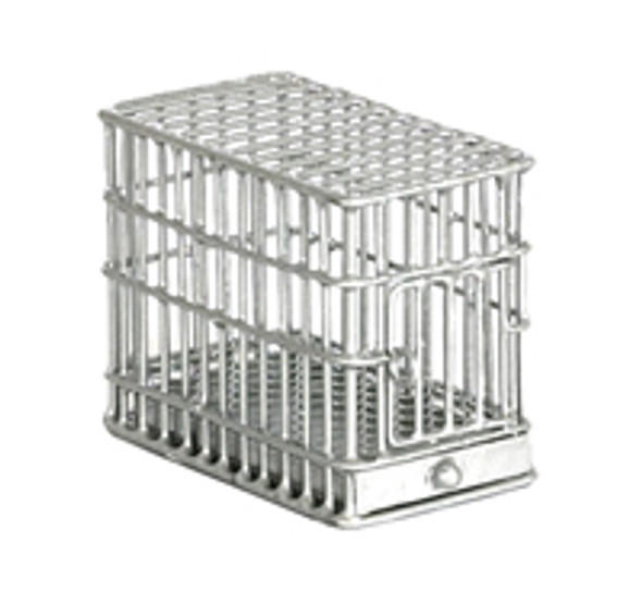 AZTEC - Half Scale (1/2" Scale) Dollhouse Miniature - Galvanized Wire Dog Cage (AZEIWF463) 717425604637