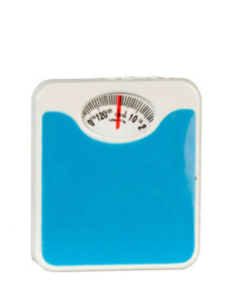 AZTEC - Blue Bathroom Scale - 1 Inch Scale Dollhouse Miniature (G7211)